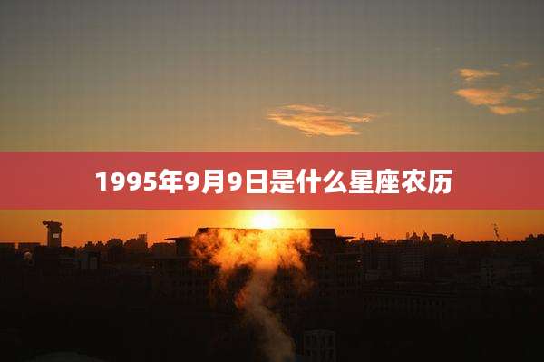 1995年9月9日是什么星座农历