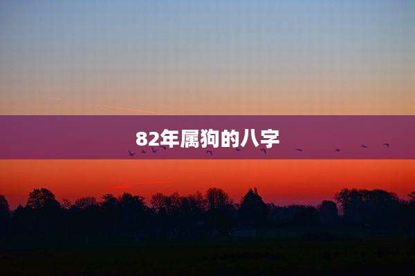 82年属狗的八字