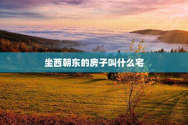 坐西朝东的房子叫什么宅