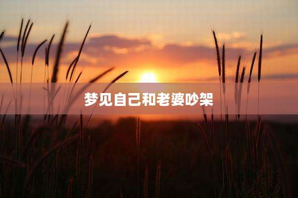 梦见自己和老婆吵架