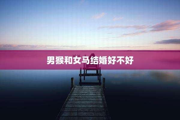 男猴和女马结婚好不好