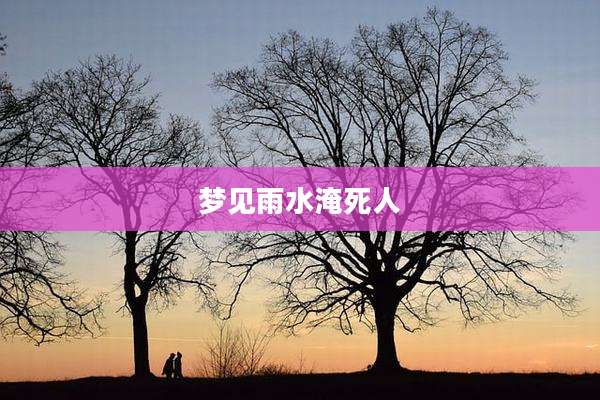 梦见雨水淹死人