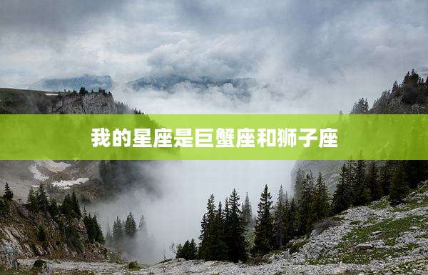 我的星座是巨蟹座和狮子座