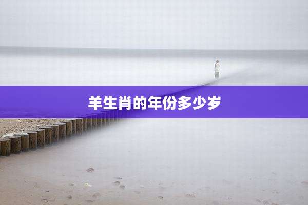 羊生肖的年份多少岁