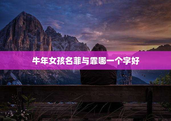 牛年女孩名菲与霏哪一个字好
