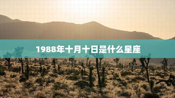 1988年十月十日是什么星座