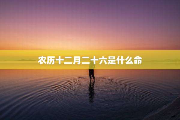 农历十二月二十六是什么命