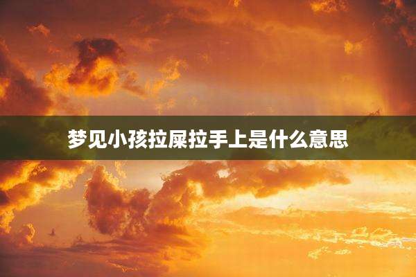 梦见小孩拉屎拉手上是什么意思