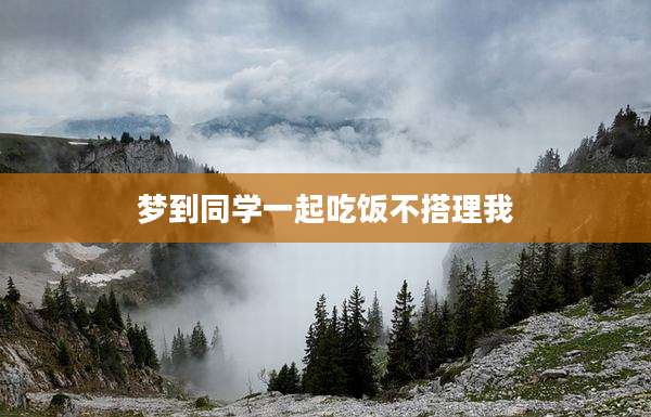 梦到同学一起吃饭不搭理我