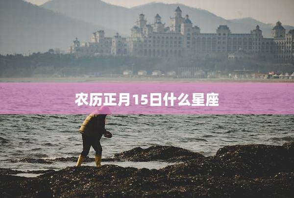农历正月15日什么星座