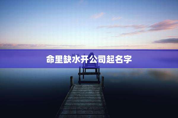 命里缺水开公司起名字