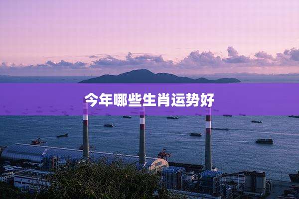 今年哪些生肖运势好