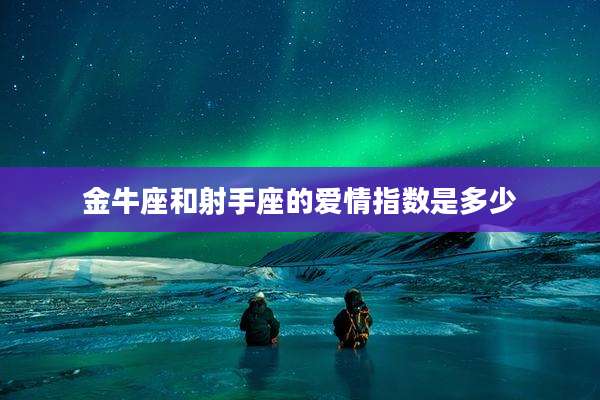 金牛座和射手座的爱情指数是多少