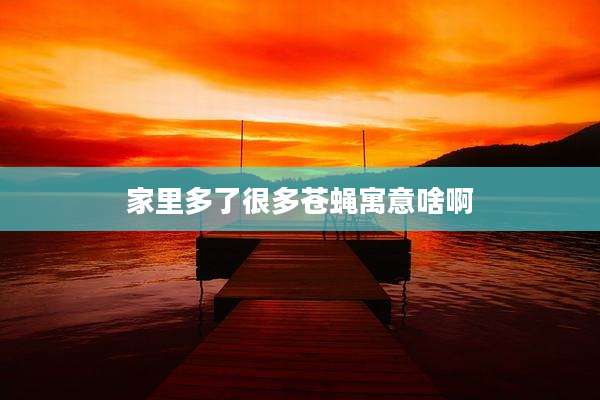 家里多了很多苍蝇寓意啥啊