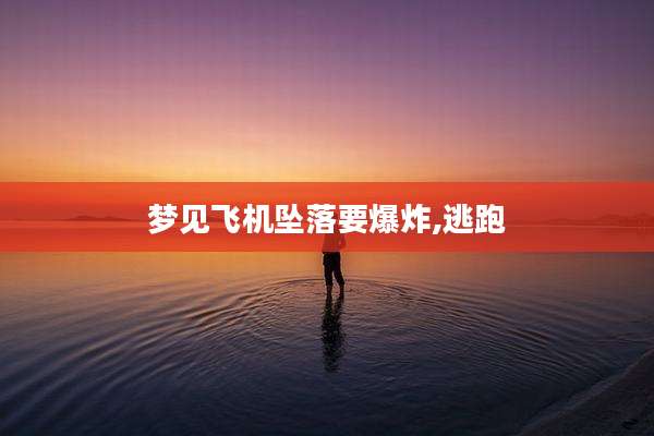 梦见飞机坠落要爆炸,逃跑
