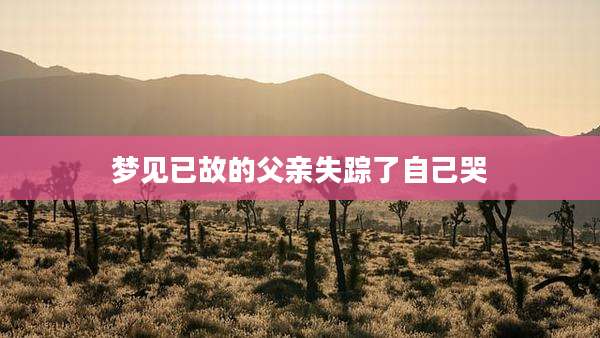 梦见已故的父亲失踪了自己哭