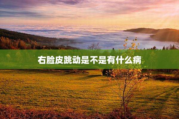 右脸皮跳动是不是有什么病