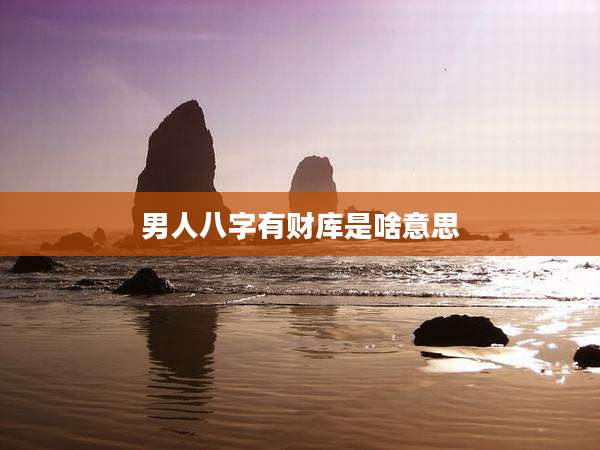 男人八字有财库是啥意思