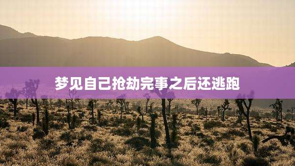 梦见自己抢劫完事之后还逃跑