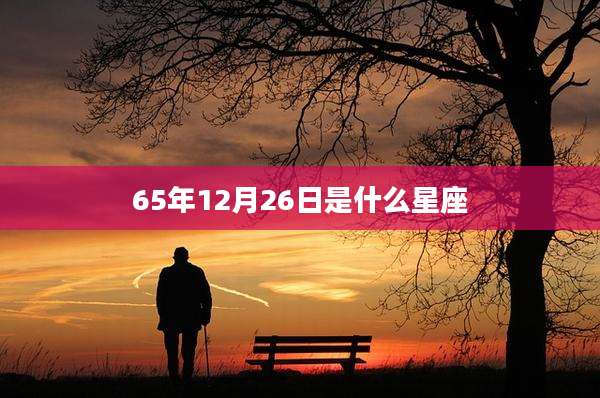 65年12月26日是什么星座