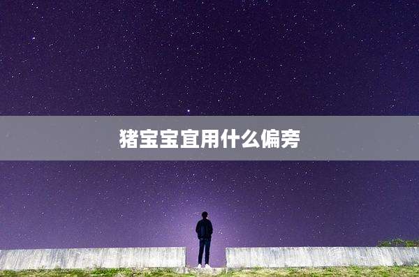 猪宝宝宜用什么偏旁