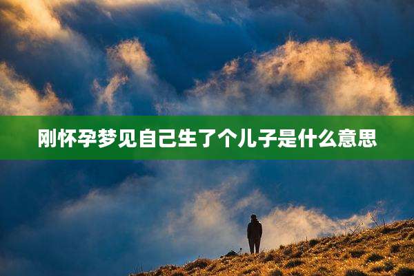 刚怀孕梦见自己生了个儿子是什么意思