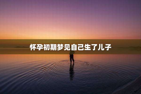 怀孕初期梦见自己生了儿子