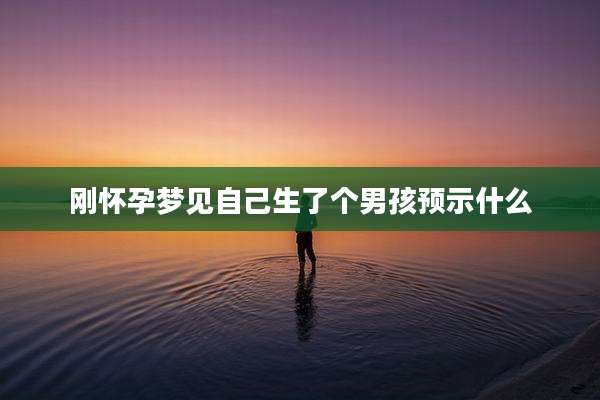 刚怀孕梦见自己生了个男孩预示什么