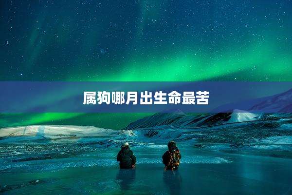 属狗哪月出生命最苦