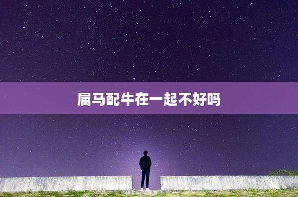 属马配牛在一起不好吗