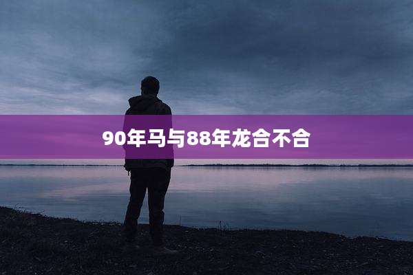 90年马与88年龙合不合