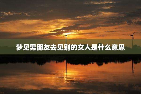 梦见男朋友去见别的女人是什么意思