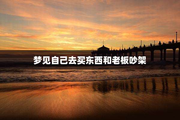梦见自己去买东西和老板吵架