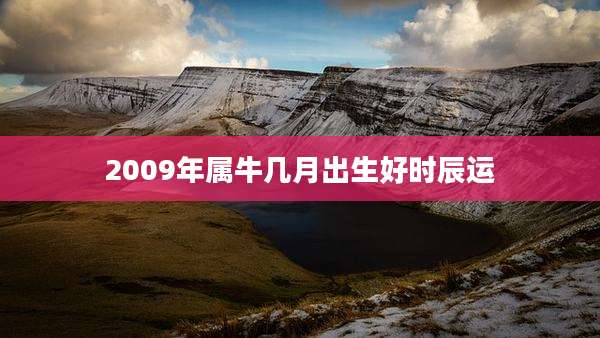 2009年属牛几月出生好时辰运