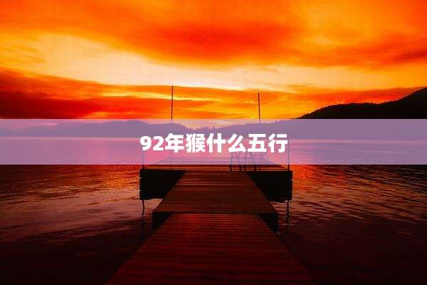 92年猴什么五行