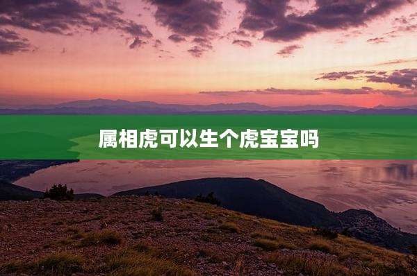 属相虎可以生个虎宝宝吗