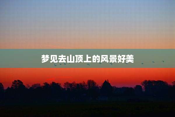 梦见去山顶上的风景好美