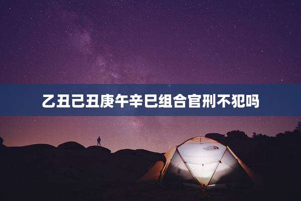 乙丑己丑庚午辛巳组合官刑不犯吗