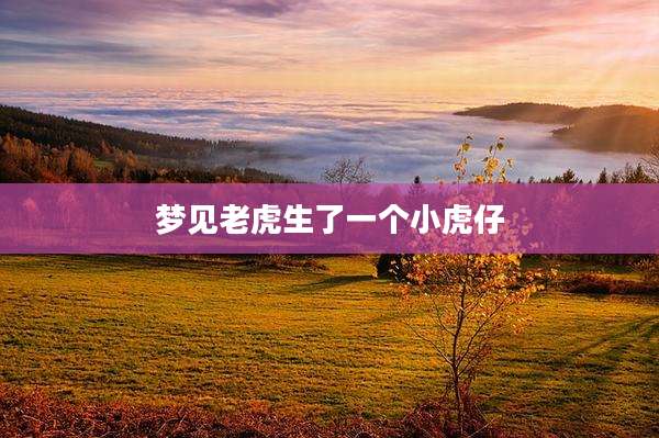 梦见老虎生了一个小虎仔