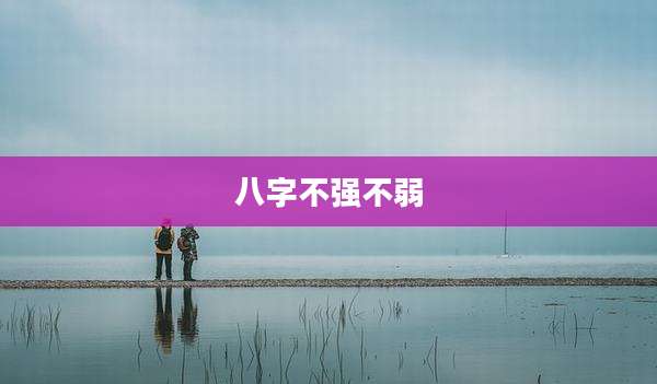 八字不强不弱