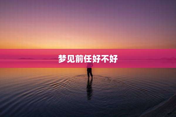 梦见前任好不好