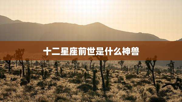 十二星座前世是什么神兽