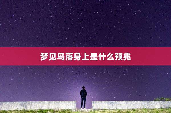 梦见鸟落身上是什么预兆