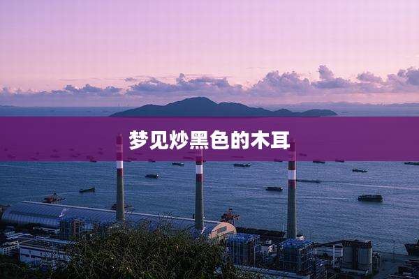 梦见炒黑色的木耳