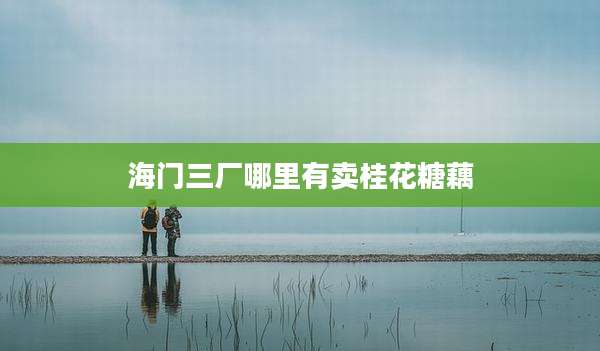 海门三厂哪里有卖桂花糖藕
