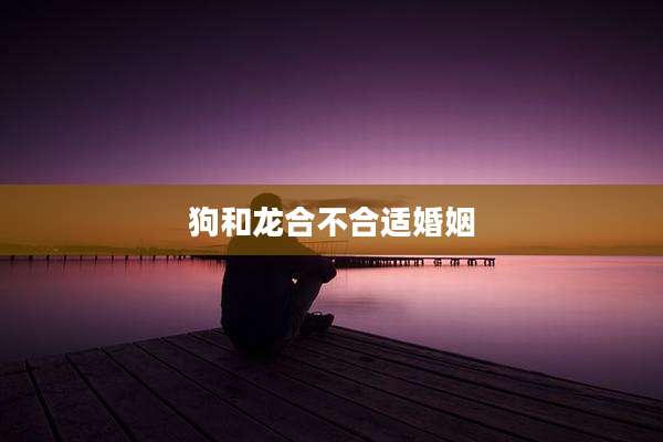 狗和龙合不合适婚姻