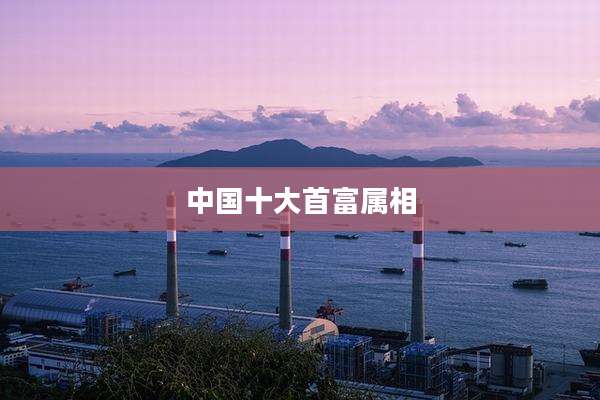 中国十大首富属相
