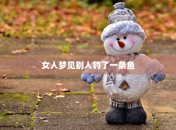 女人梦见别人钓了一条鱼