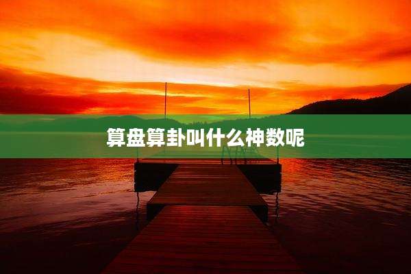 算盘算卦叫什么神数呢