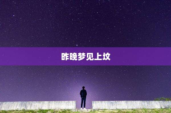 昨晚梦见上坟